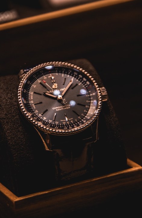 Close-up of a mechanical watch